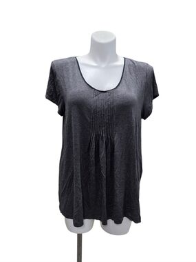 DKNY Size 2X  Ribbed Crewneck Tank Top in Gray